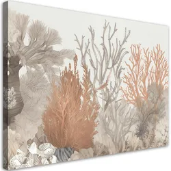 LEINWANDBILD Boho beige - Meerespflanzen 120x80cm