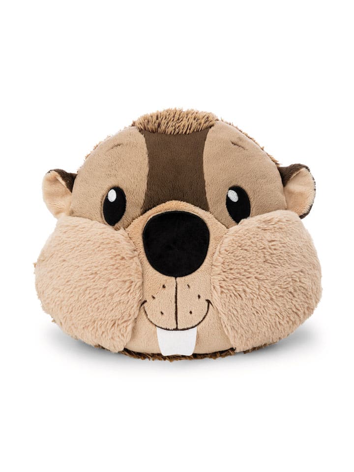 NICI Kissen "Beaver Harry Woodsnacker" in Braun - (L)32 x (B)27 cm - onesize