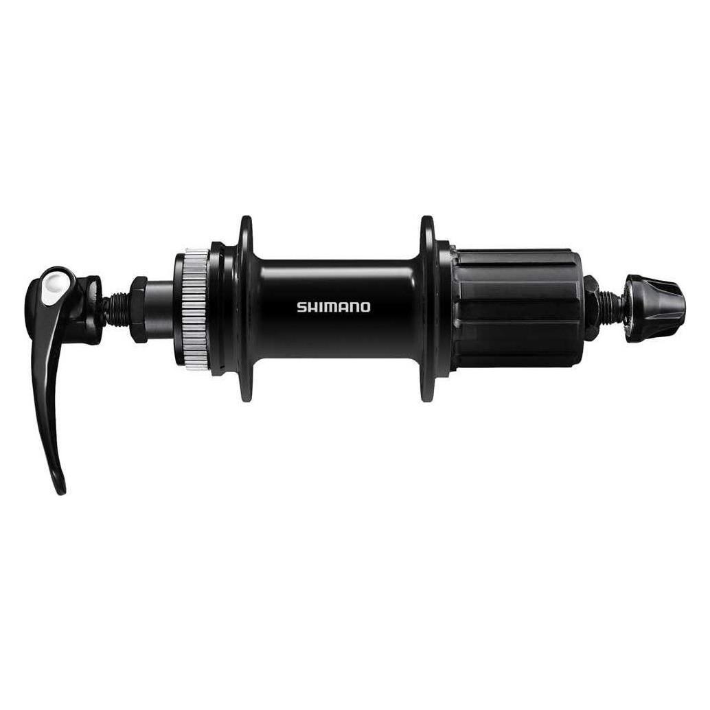 Shimano Hinterradnabe FH-QC400 8/9/10/11-Gänge 135 mm 32-Loch QR Center (Scheibenbremse Center Lock) (EFHQC400HMBZBP)