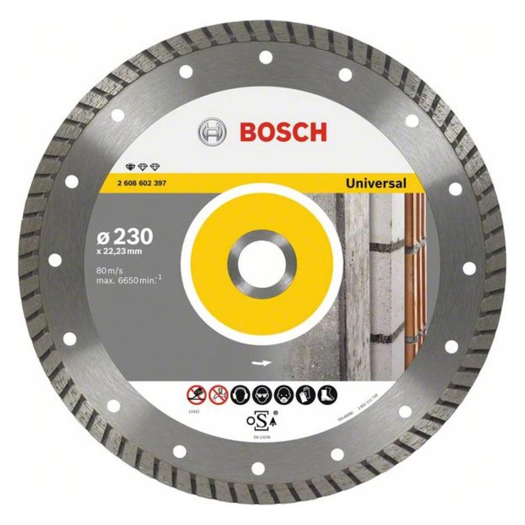 Bosch Professional Zubehör Diamanttrennscheibe Standard for Universal Turbo, 115x22,23x2x10 mm, 1er-Pack (2608602393)