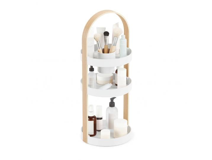 Umbra Kosmetik-Organizer Bellwood, Naturfarben, Weiß, Kunststoff, 20x50x20 cm, Badaccessoires, Sonstige Badaccessoires