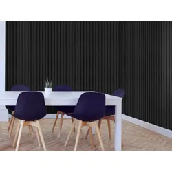 Akustikpaneel DecoLine, schwarz matt, 2400x561x19 mm, 3-seitig foliert