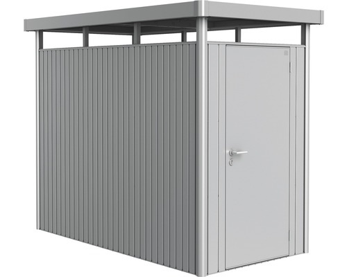 Biohort Highline, Metallschuppen, Einzelbild, Flachdach, Silber, Metall, Silber