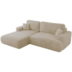 ECKSOFA OVO L Creme Plüsch - Links Seite