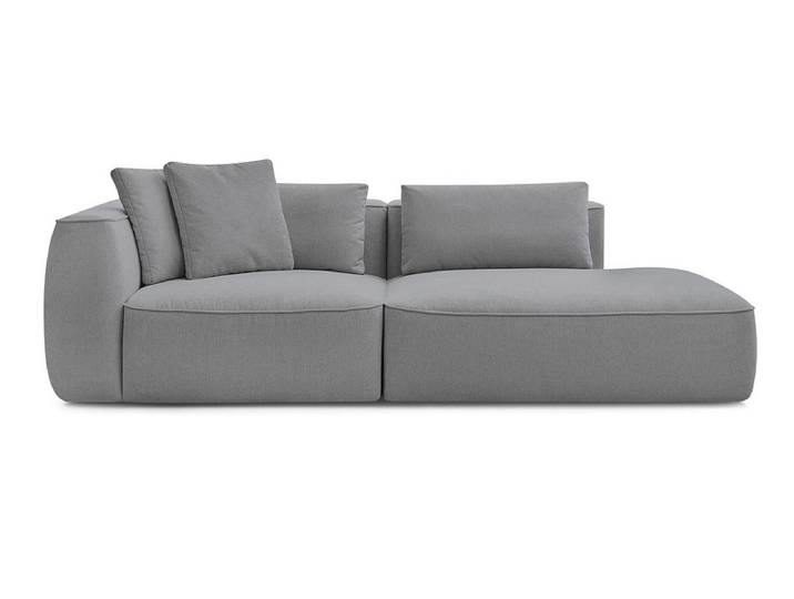 3er Sofa BOBOCHIC LEOPOLD Stoff chiniert hellgrau