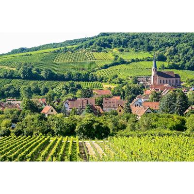 Fototapete PAPERMOON "Dorf in Landschaft", bunt, B:3m L:2,23m, Vlies, Tapeten
