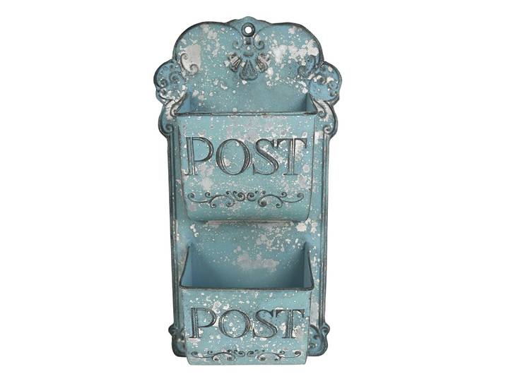 Boîte aux lettres murale en fer forgé, décoration rétro européenne, outil de finition de jardin, pendentif, décoration murale, lot