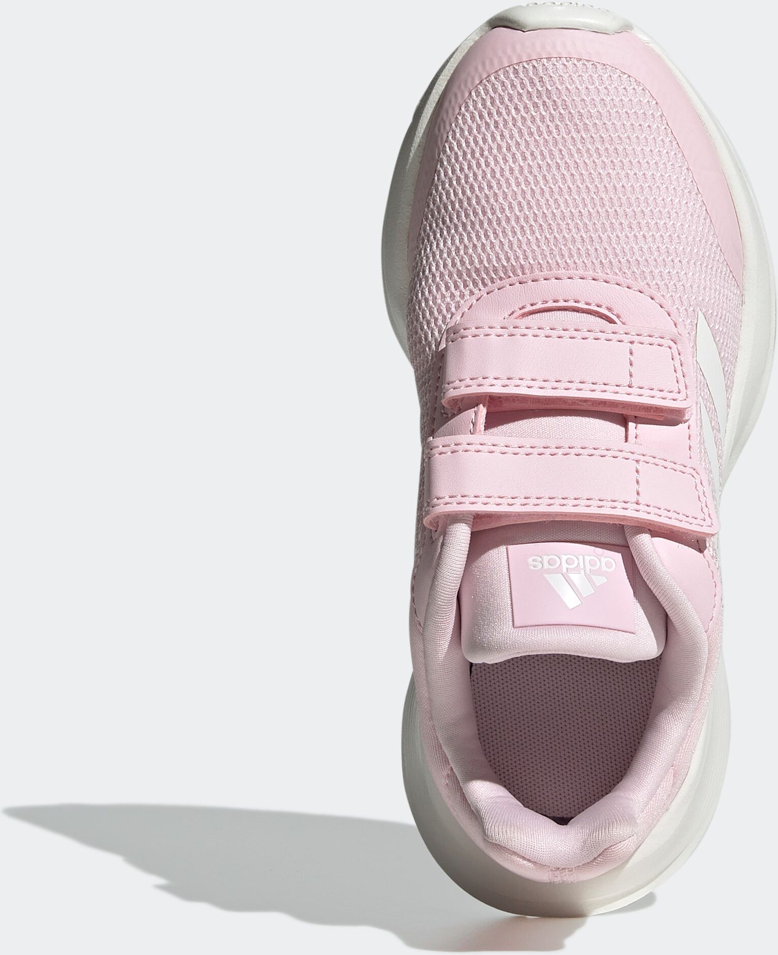Sneaker ADIDAS SPORTSWEAR "TENSAUR RUN", Kinder, Gr. 32, weiss (clear pink, core weiß, clear pink), Textil, Schuhe Sneaker, mit Klettverschluss clear pink, core weiß, clear pink 32