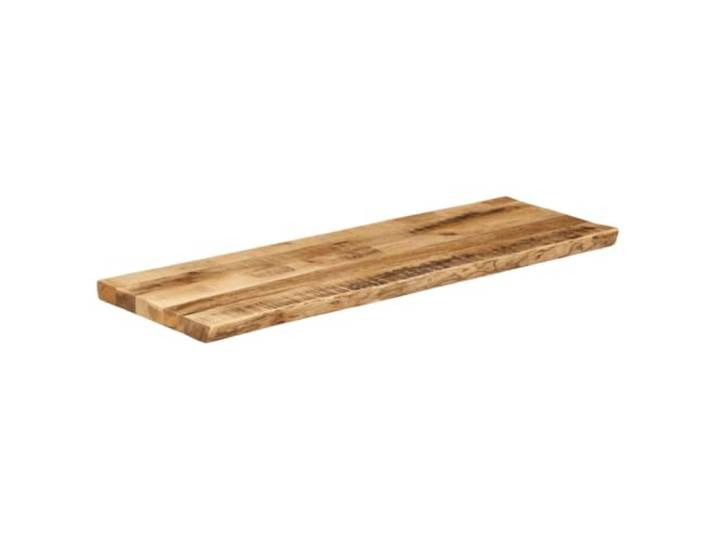 Tischplatte mit Rand Tischplatte, Mangoholz, 120x40x3,8 cm Massives Mangoholz, Rand, rustikaler Stil, Universalbasis, einfache Pflege