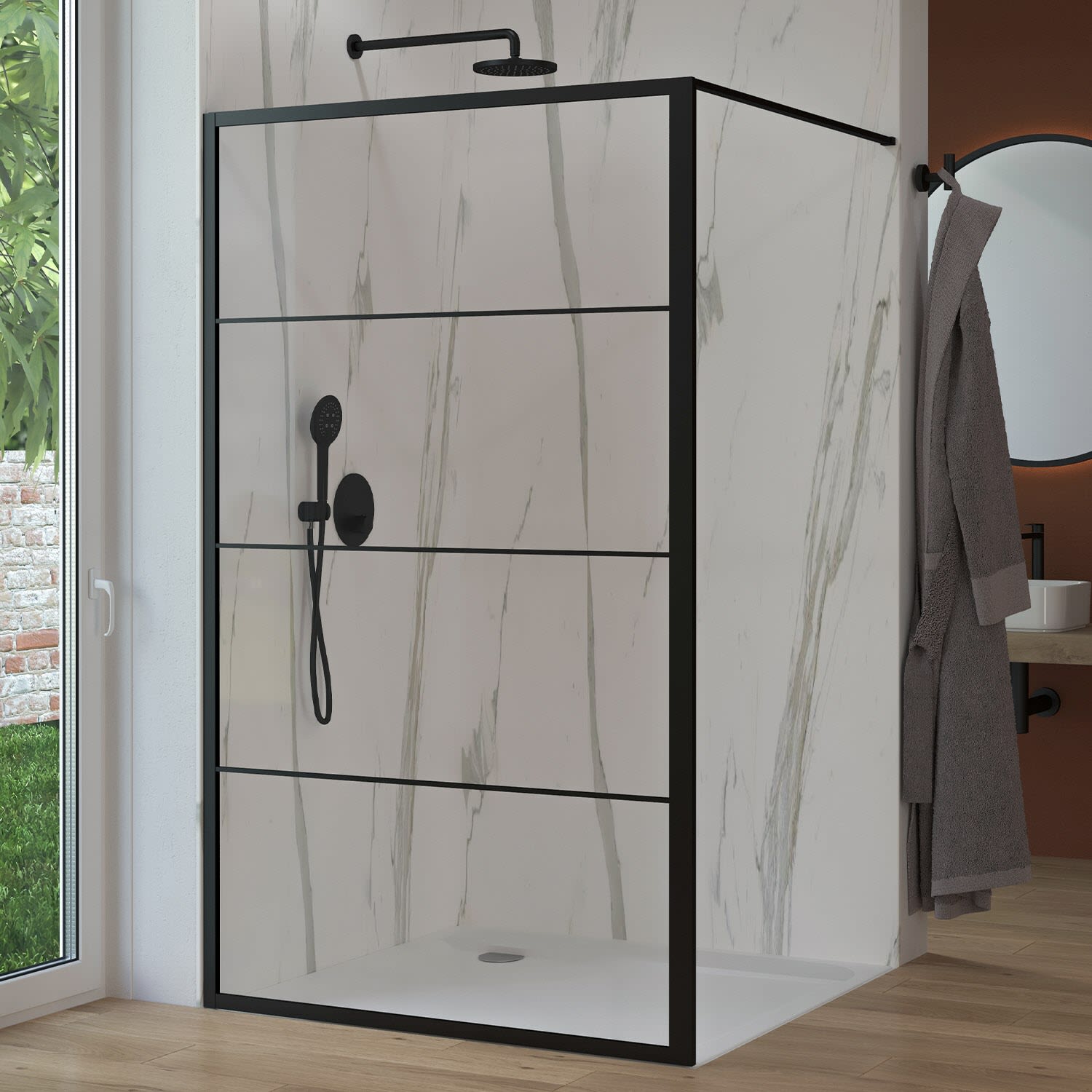 Sturotec 3060 Walk-In Seitenwand 100 x 200 cm mit Nano-Beschichtung