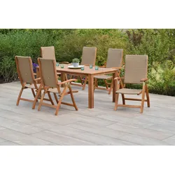 Gartenset Capri Naturfarben Akazie