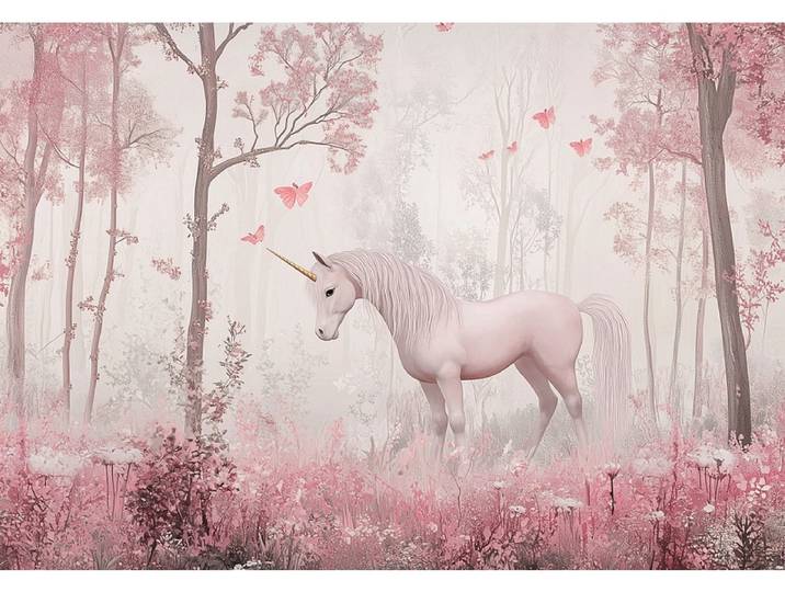 Tapete UNICORN 4-teilig vliesfaser altrosa 368x254x1cm