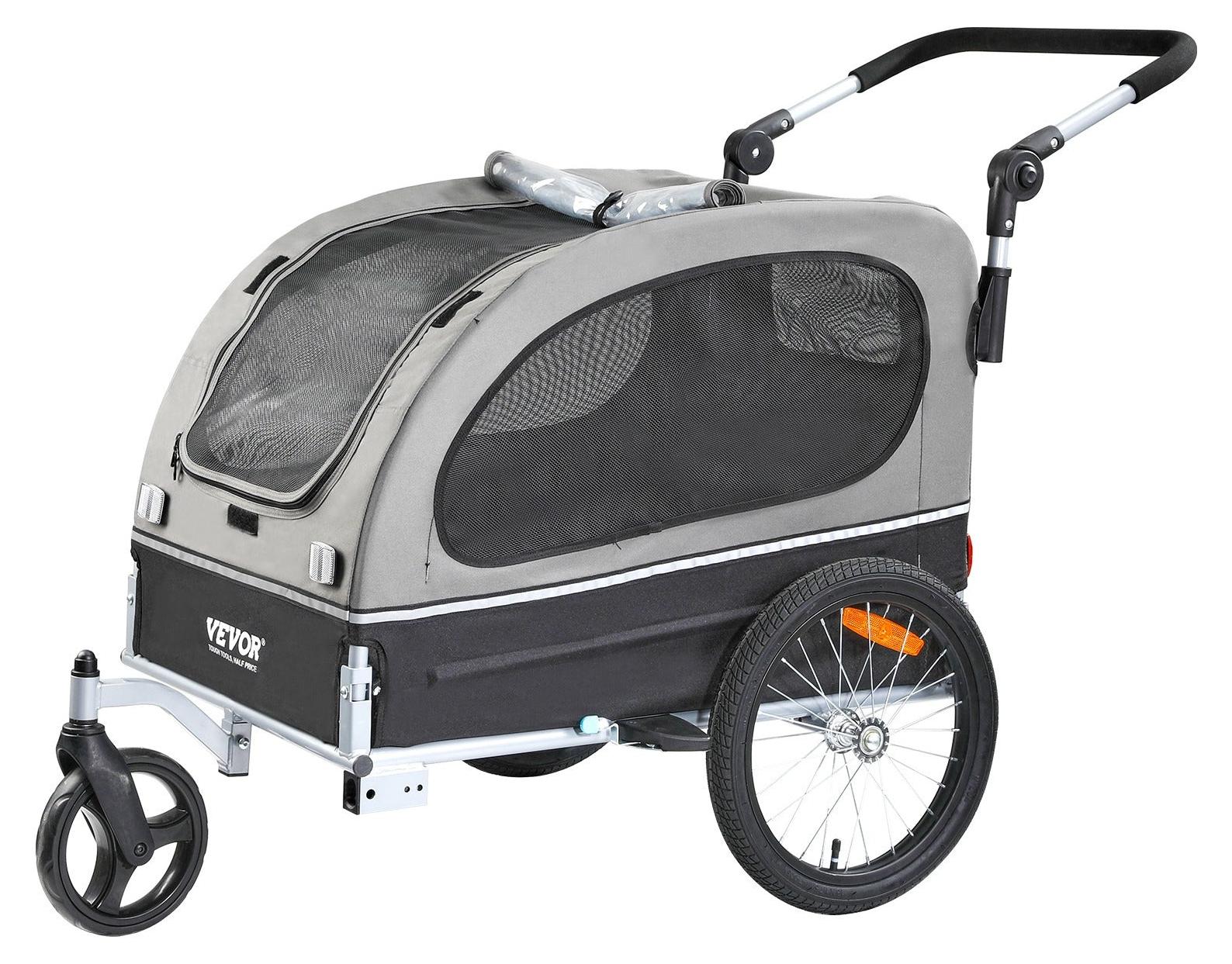 Hundekarren - Hundeanhänger - Hunde-Buggy - Hunde-Trailer - Hunde-Wagen - 2-in-1: Fahrradanhänger und Hunde-Wagen