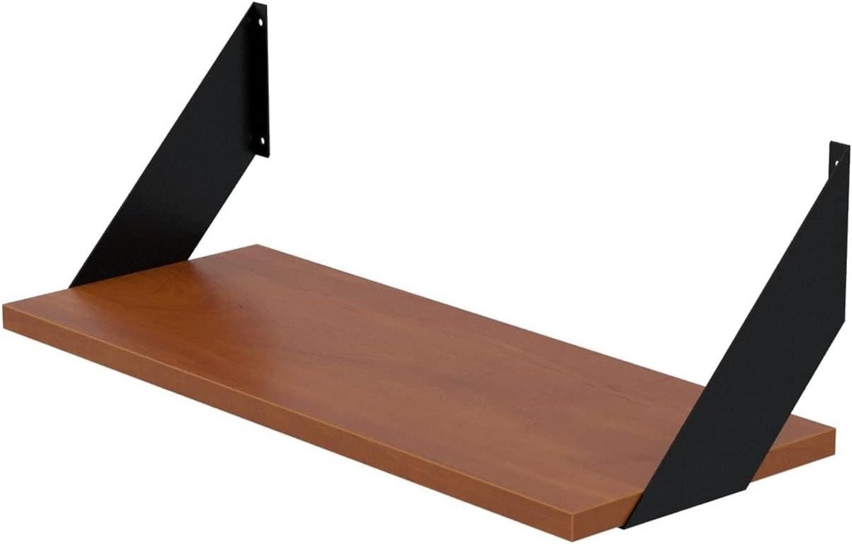 Locarno Wandrek Industrieel - Opbergrek van Hout en Metaal - 60 x 20 cm
