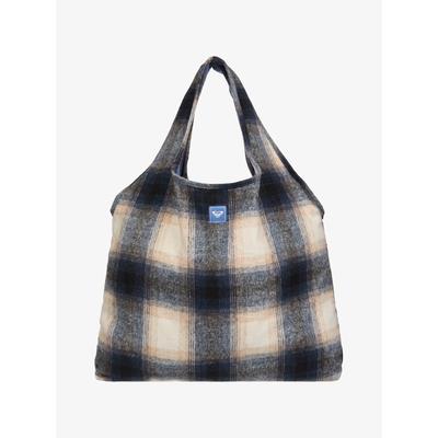Schultertasche ROXY "SUNDAZED FLANNEL TOTE", Damen, dutch blau, Obermaterial: 100% Polyester, Taschen Schultertasche, aus Polyester