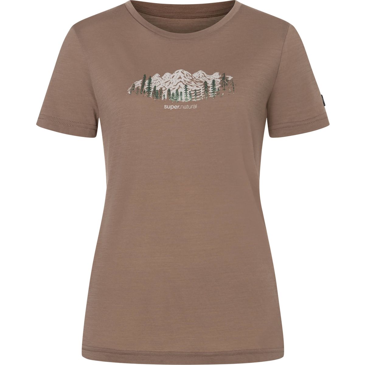 Super.Natural W Canadian Woods Tee mountain trail/white stone/eucalyptus gl (28K) XS SNWP0320928KXS