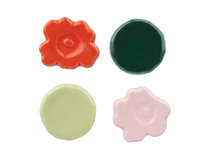Marimekko Porte-baguettes Unikko & Kivet, lot de 4 pièces Pink-pear-red-dark green