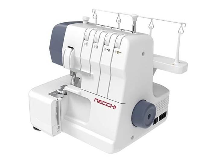 Necchi NL11C Overlockmaschine – 2/3/4-Faden Overlock, 12 Programme, Differentialtransport & Abfallbehälter Für Jersey, Stretch & Jeans – Profi-Kantenversäuberung zuhause