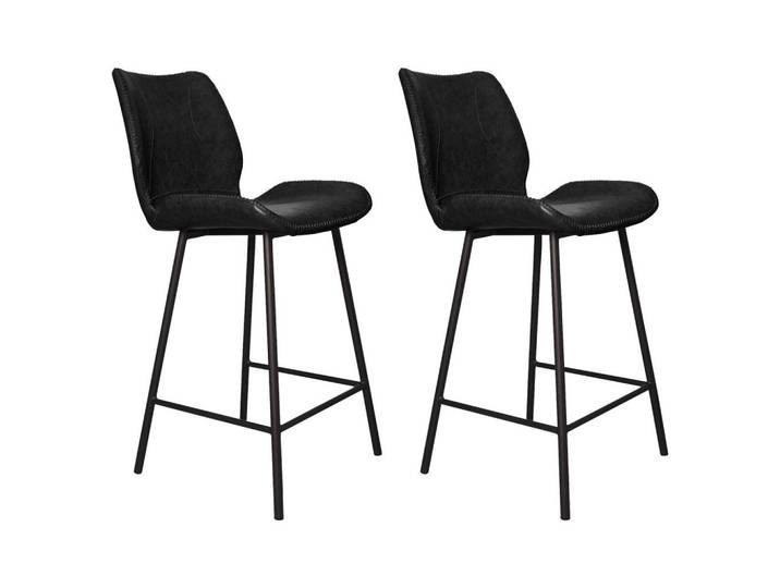 Mid.you Barhocker-Set, Schwarz, Metall, Kunststoff, konisch, 47x99x55 cm, Esszimmer, Barmöbel, Barhocker