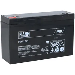 FIAMM FG11201 Standard AGM Bleiakku 6V 12Ah T1 / Faston 4,8 mm
