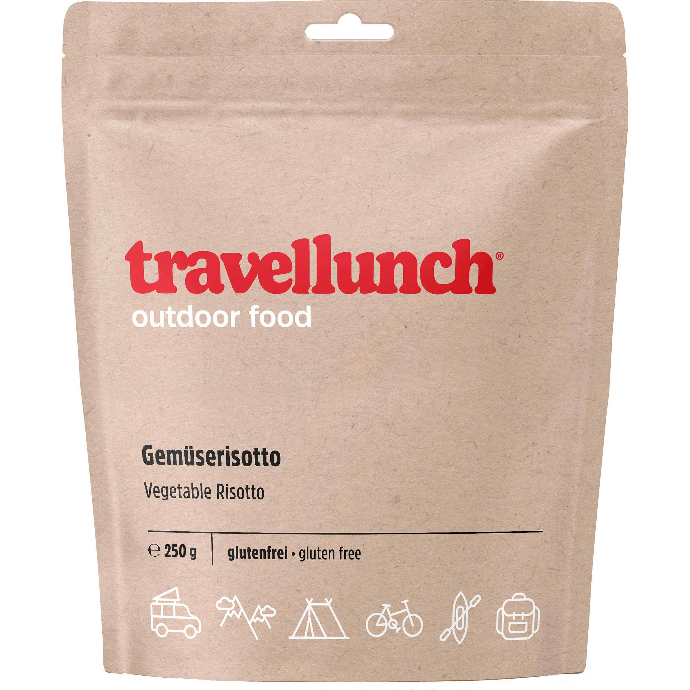 Travellunch Gemüserisotto - glutenfrei Trekkingnahrung beige Größe 250G
