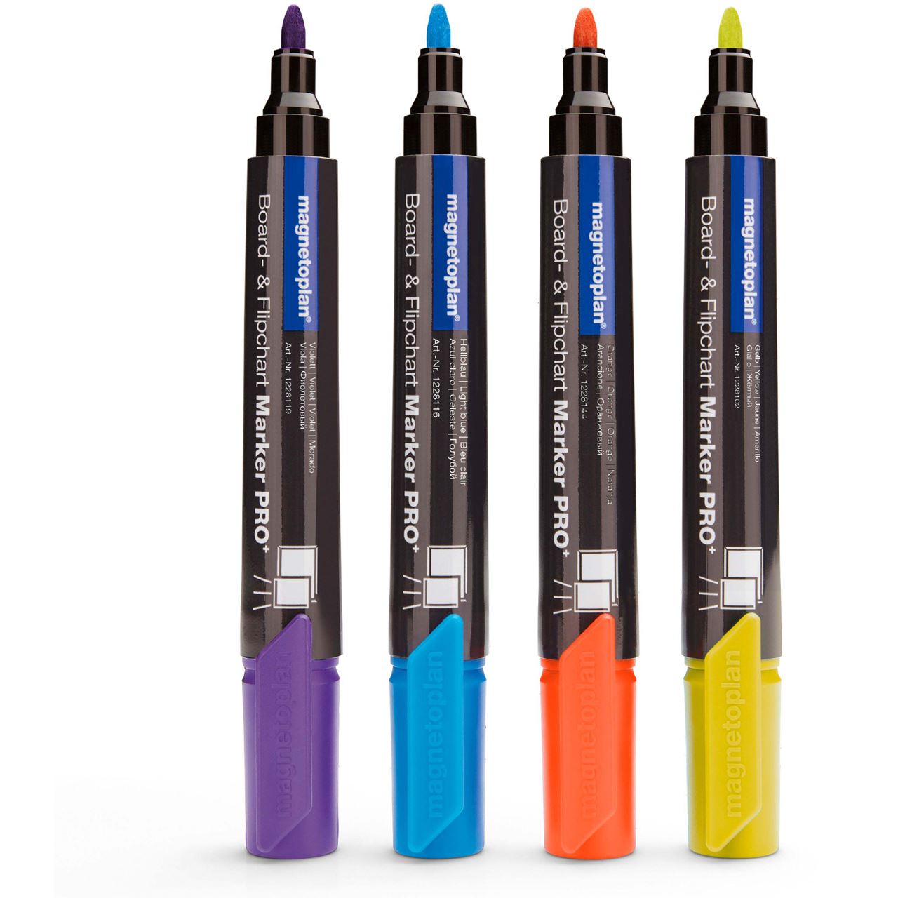 magnetoplan Pro+ Whiteboard- und Flipchart-Marker farbsortiert 1,5 - 3,0 mm, 4 St.