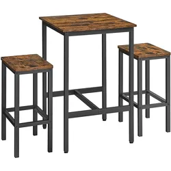 Vasagle, Bartisch, Havanna Set (60 x 60 x 90 cm, 60 x 60 x 90 cm)