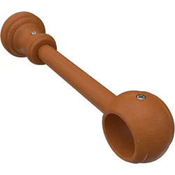 TRÄGER FÜR GARDINENSTANGEN 28 mm Ø, Classic 1-läufig, Kirschbaum