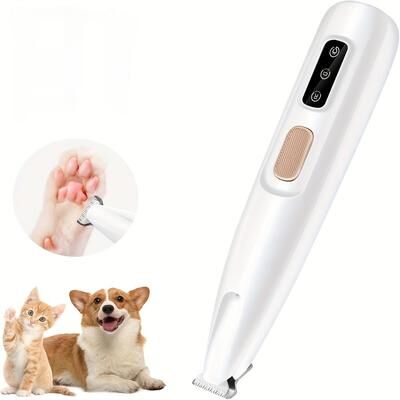 Universal Stock LED Dog Paw Trimmer Waterproof Pet Grooming Clippers With Wide Precision Blade LED Dog Paw Trimmer Waterproof Pet Grooming Clippers With Wide Precision Blade