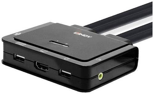 LINDY KVM-Umschalter HDMI Maus, Tastatur 3840 x 2160 Pixel