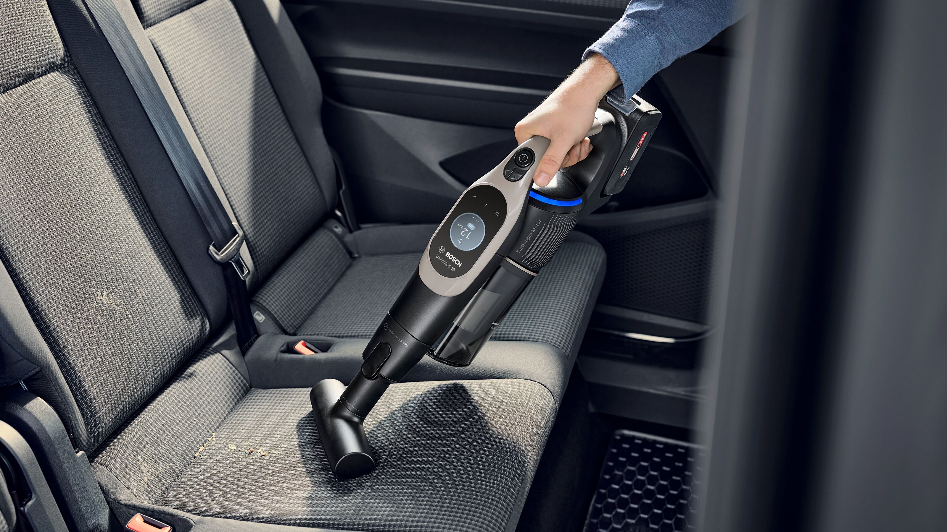 Bosch XXL-Polsterdüse "XXL-Polsterdüse BHZUNGXXL, 360 Rotation, großer Bürstendurchmesser", schwarz, B:19cm H:5,6cm T:17,7cm, Staubsaugerdüsen, ideal zur Fahrzeug-Innenreinigung, Original-Zubehör, schwarz, XXL-Polsterdüse