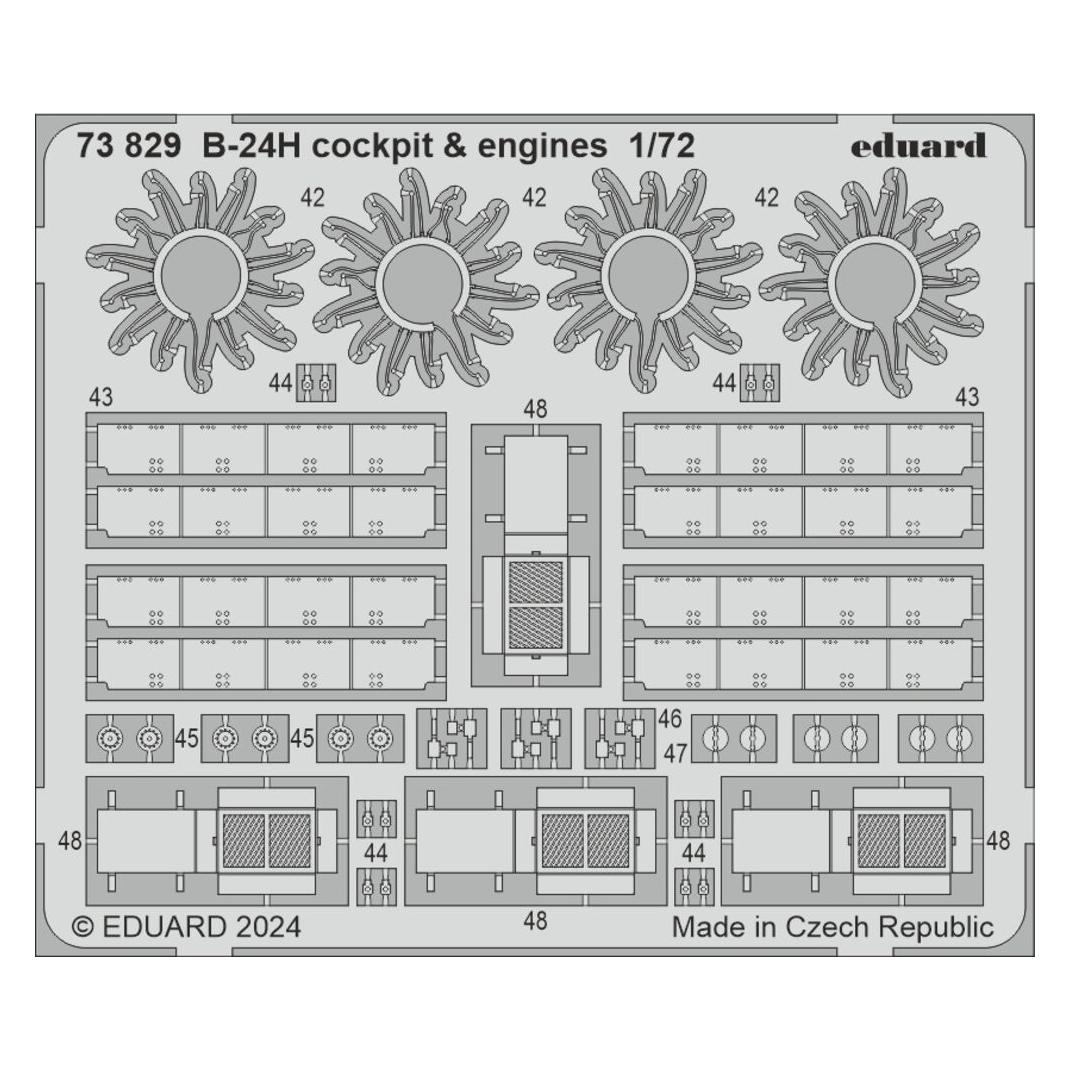 Eduard B-24H cockpit & engines 1/72 (73829)