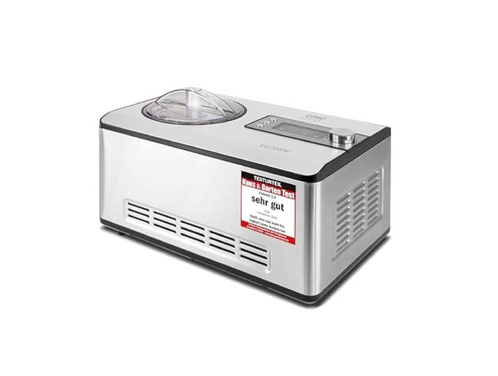 CASO Ice Creamer - 2 in 1 Design Eismaschine und Joghurtmaschine mit Kompressortechnik, kein Vorkühlen notwendig, produziert bis zu 2 Liter Eiscreme, Speiseeis oder Joghurt