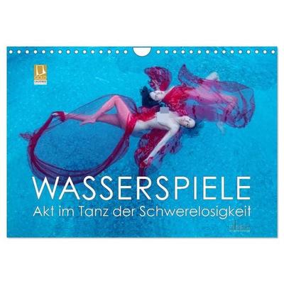 Wasserspiele - Akt im Tanz der Schwerelosigkeit (Wandkalender 2027 DIN A4 quer), CALVENDO Monatskalender