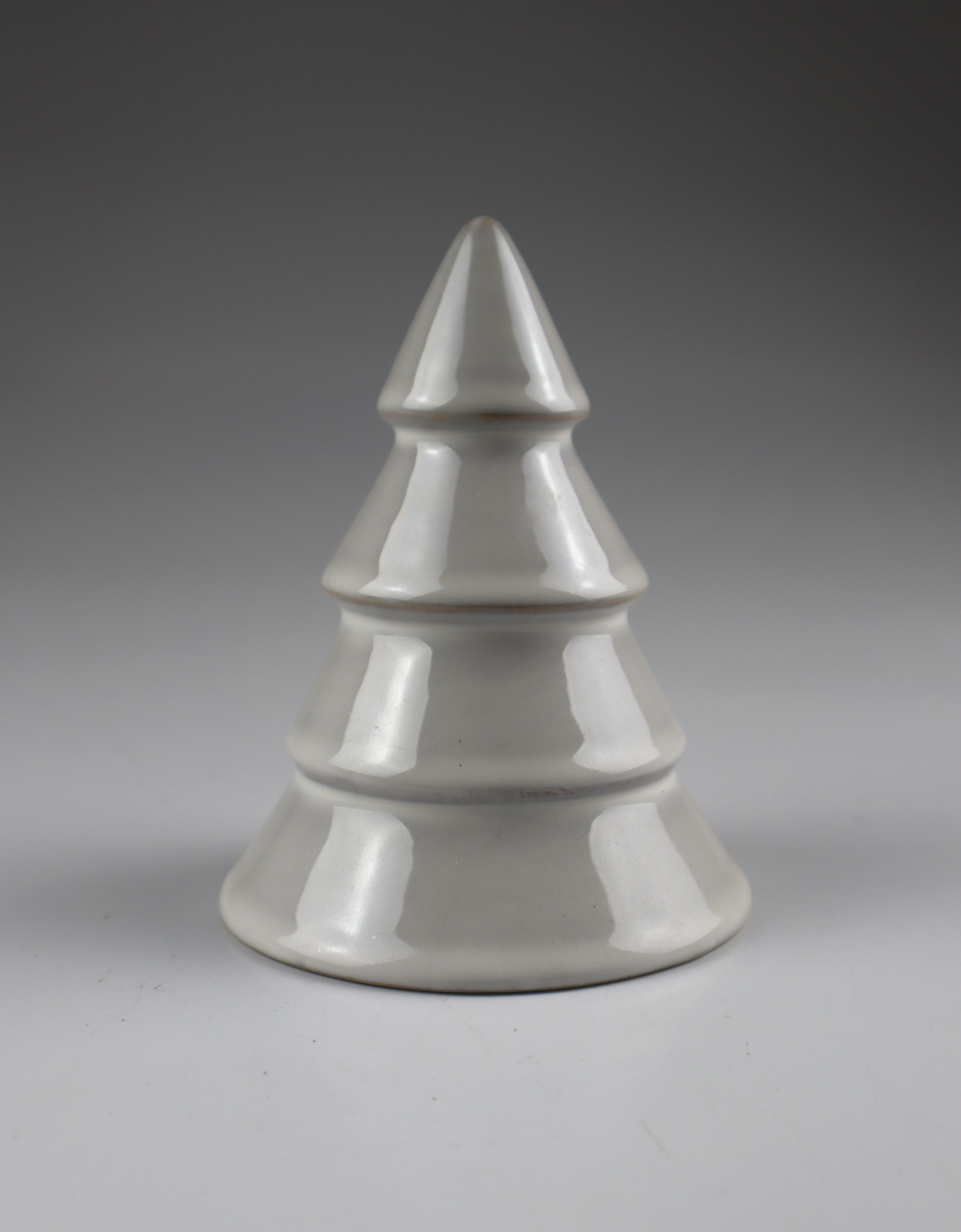 Dekobaum AM DESIGN "Dekofigur, aus Porzellan", weiss (grau), H:13cm, Porzellan, Dekofiguren, Dekobaum, 3er Set grau B/H/T: 13cm