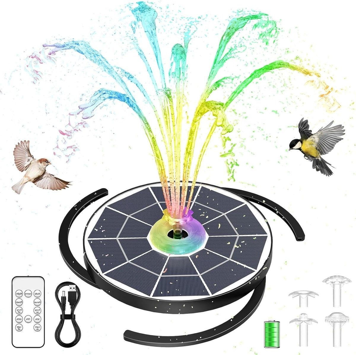 Solar Fontein Pomp 6.5W - Krachtige Zonne Drijvende Waterpomp voor Waterfonteinen