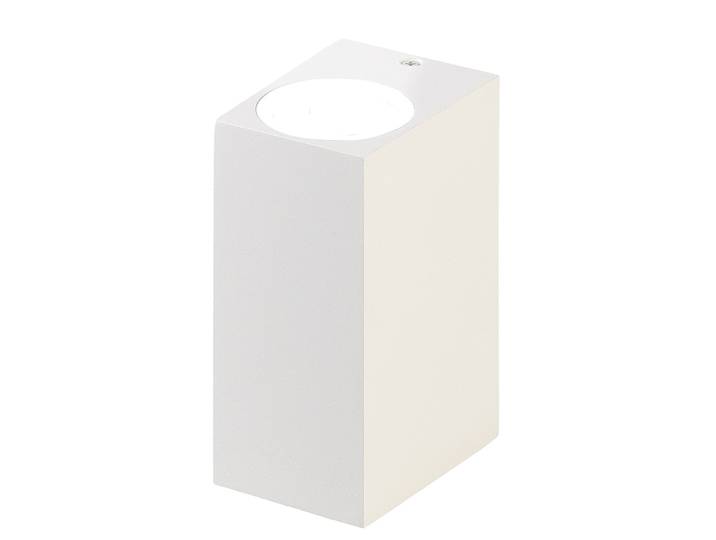 Eckige LED-Wandleuchte, Up/Down Lampe, 2x GU10 Sockel, IP44,weiss