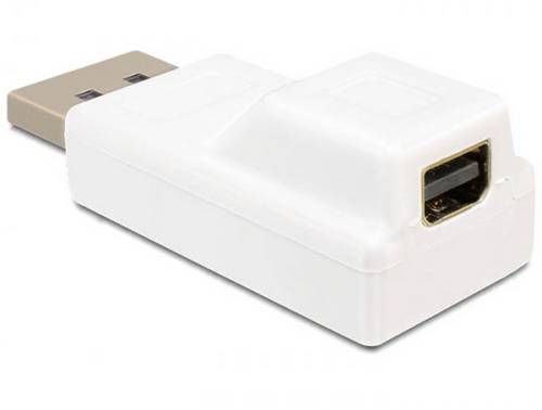 Delock 65240 DisplayPort / Mini-DisplayPort Adapter [1x DisplayPort Stecker - 1x Mini-DisplayPort Buchse] Weiß