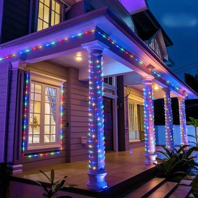 Uplift Essentials Solar Powered Pipe Fairy String Lights colorful 72 Ft 200 Led