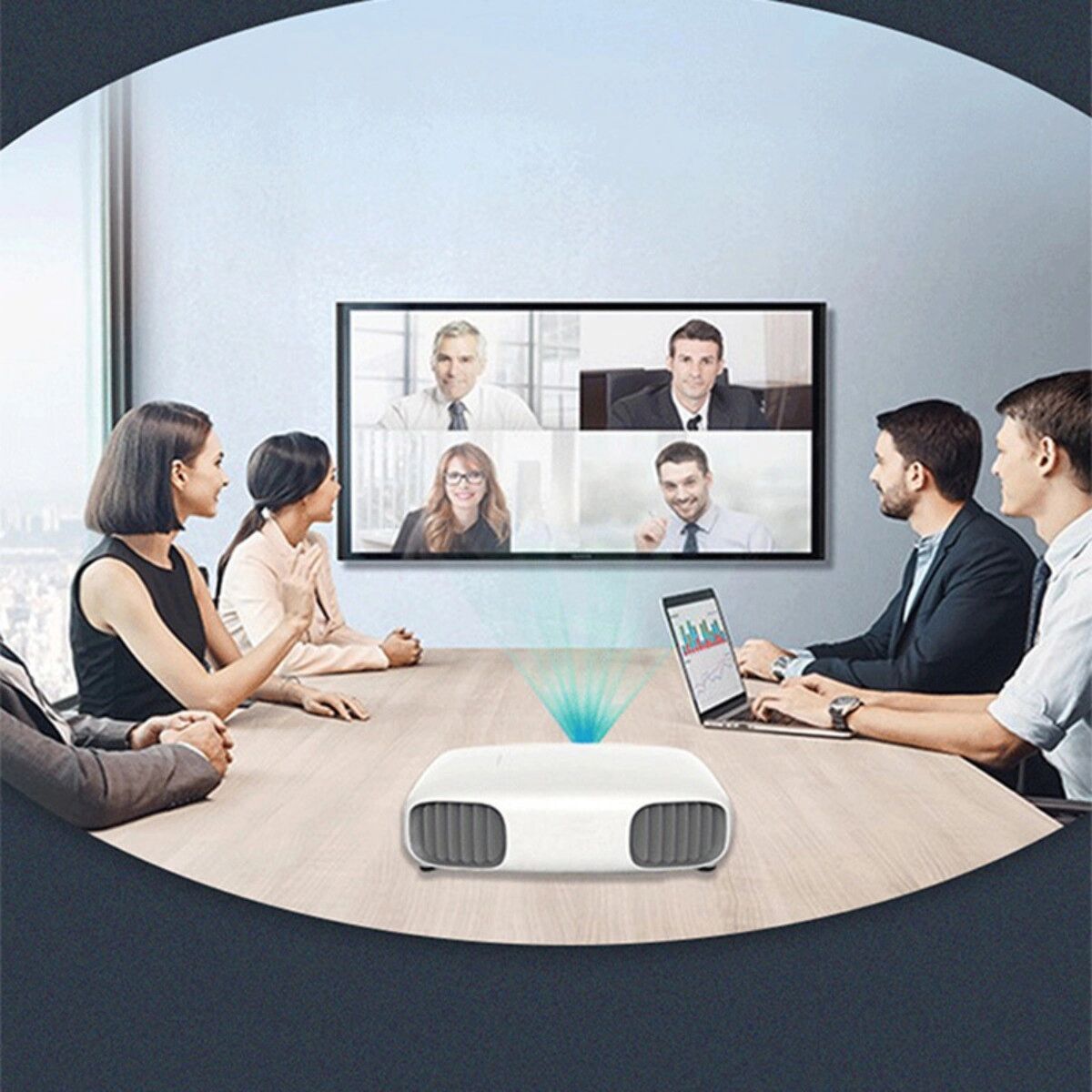 INF Dual-Band Wireless-Display-Adapter für Projektor, TV und Monitor - 2.4G/5G, 1080P 60Hz, geringe Latenz, Bluetooth &