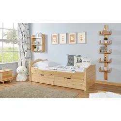 TiCAA Einzelbett "Leni" 100x200 Kiefer Natur