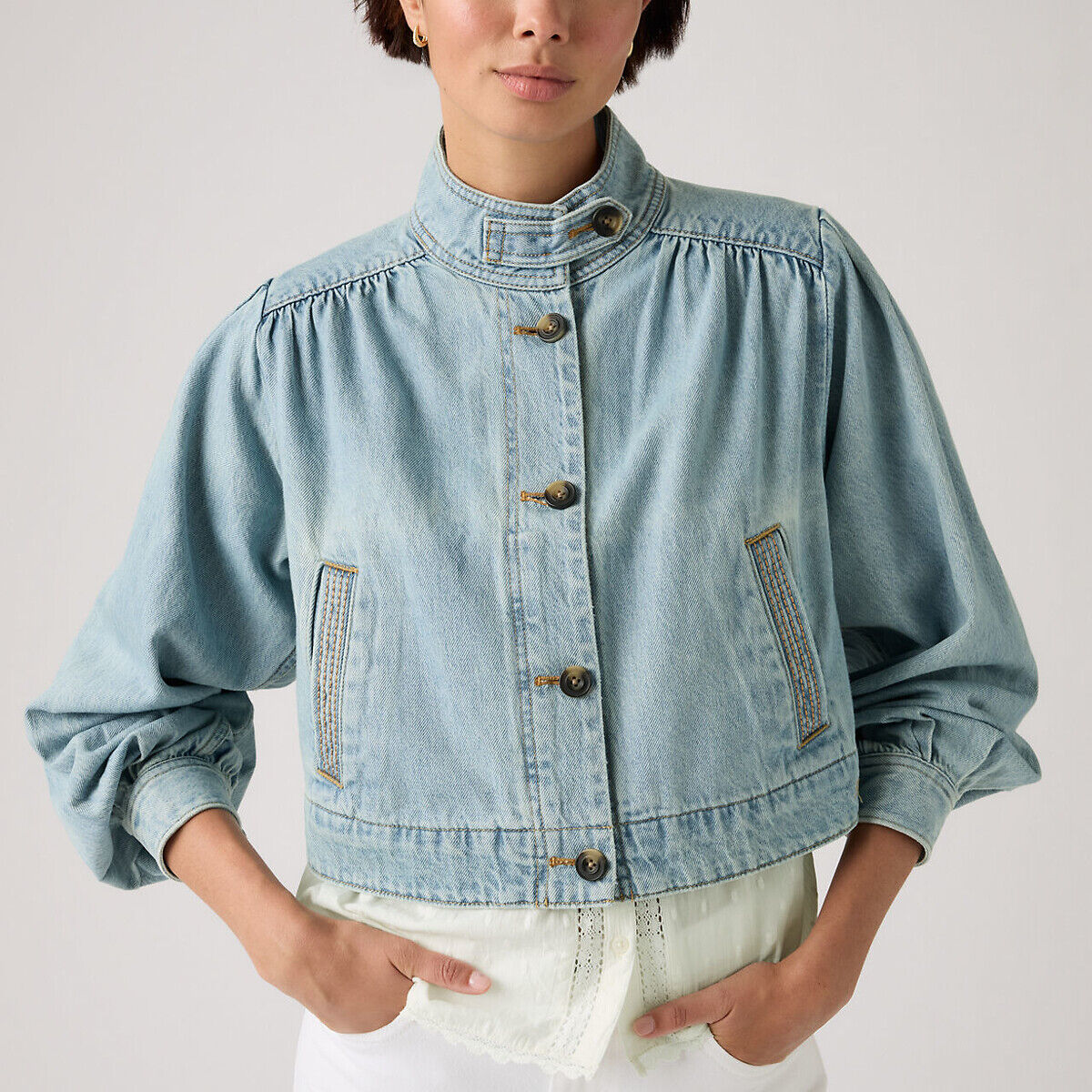 LEVI'S Veste denim courte col montant