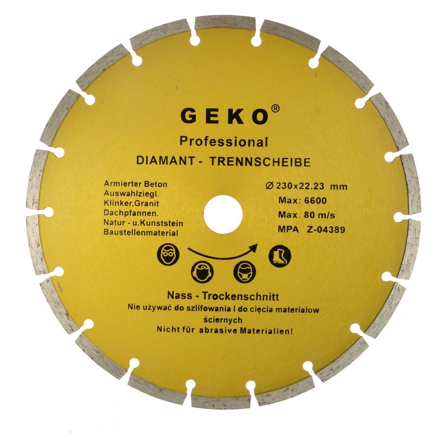 GEKO Diamant-Segment-Trennscheibe, 230x8x22mm (G00253)