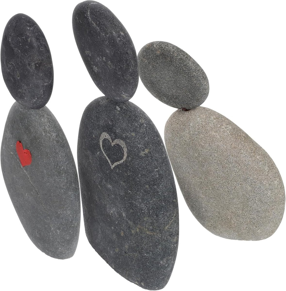 Handgemaakt Abstract Beeld van Familie Figuren in Steen voor Woonkamer Decoratie, Lengte: 13 cm