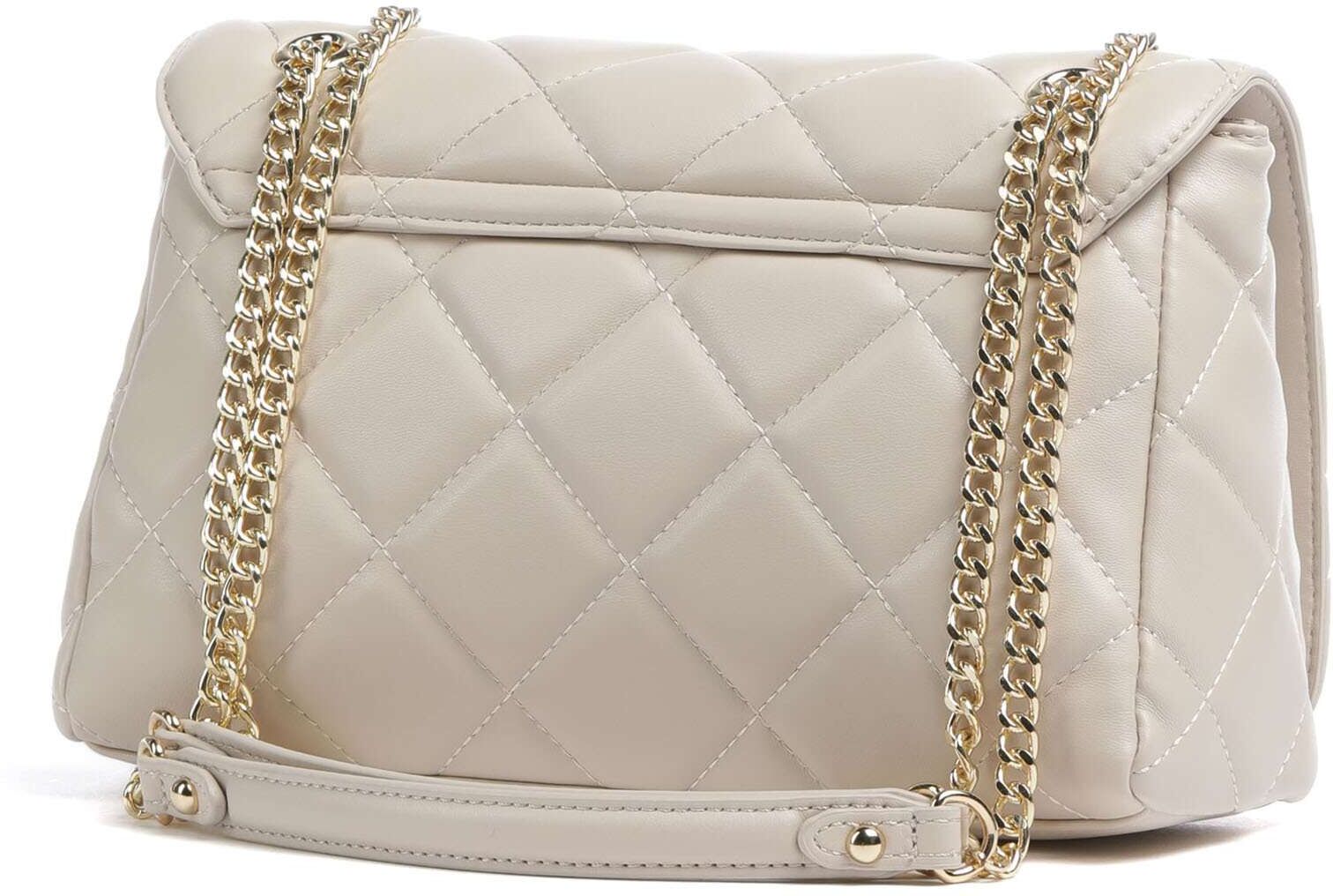 Valentino Bags Ocarina Schultertasche aus Leder, beige