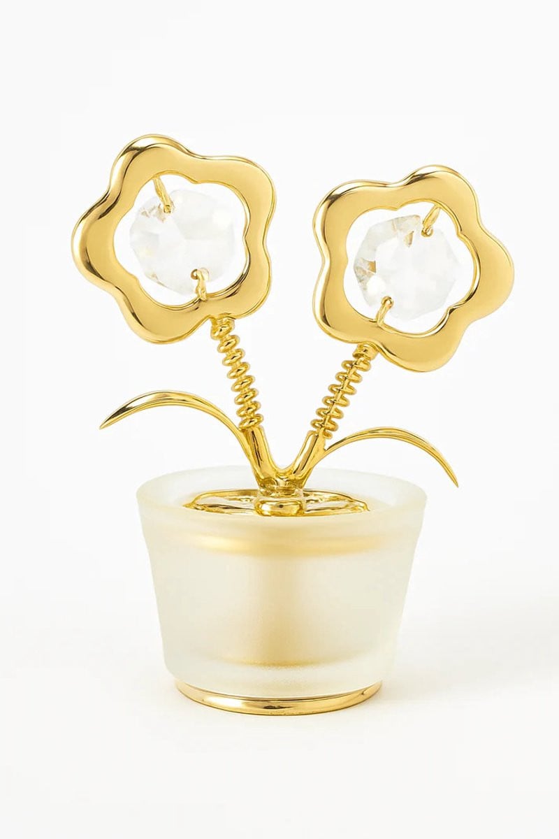 24k goud vergulde decoratie met Bohemia kristallen