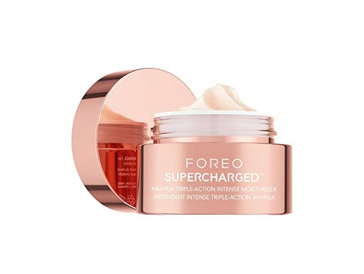 FOREO SUPERCHARGED HA+PGA Intensive Feuchtigkeitscreme mit 3x Wirkung – Anti-Falten tagescreme gesicht– Hyaluronsäure & Squalan – Vitamin E -Vegan Kosmetik – Gesichtscreme Männer und Damen – 50 ml