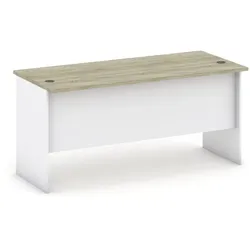 Büroschreibtisch MIRELLI, 160x80 cm, weiß/Eiche Sonoma