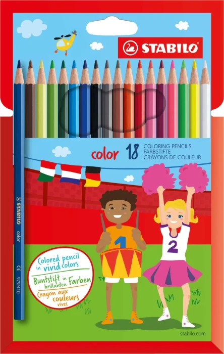 STABILO Color 18 Stück in Pappverpackung + Neonfarben