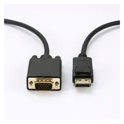 Helden C ble VGA/DisplayPort 1.2 Male/Male - Longueur 2M - Noir - en sachet (2 m), Videokabel, Schwarz